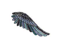 Vintage Angel Wing Brooch with Sparkling Crystals Elegant Feathered Lapel Pin Accessories for Party Accessories Vintage Angel Wing Brooch