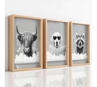 Vintage Animal Canvas Wall Art 3 Piece