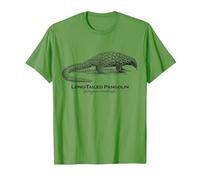 Vintage Animal Retro Wildlife Long-Tailed Pangolin T-Shirt, Men, Grass Green, X-Large