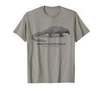 Vintage Animal Retro Wildlife Long-Tailed Pangolin T-Shirt, Men, Slate Grey, Large