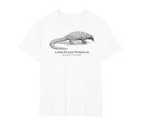 Vintage Animal Retro Wildlife Long-Tailed Pangolin T-Shirt, Men's Big and Tall, White, 4X Tall