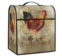Vintage Animal Rooster Farmhouse Kitchen Aid Mixer Cover - Stand Mixer Cover with Zipper Pocket, Organizer Bag