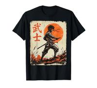 Vintage Anime Japanese Afro Style Bushido Samurai T-Shirt