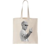 Vintage Anthony Bourdain Canvas Tote Bag - Reusable Cotton Shopping Bag, Natural