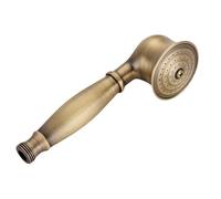 Vintage Antique Brass Handheld Shower Head Telephone Style Solid Brass Construction 5cm Head 17cm Handle G1/2 Connector