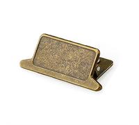 Vintage Antique Bronze Metal Book Clip, Heavy-Duty Alloy Rectangle Note Holder, Smooth Page Clamp for Travelers Notebook, Journal, Planner, Sketchbook, Office School Document Organizer (QingGu)