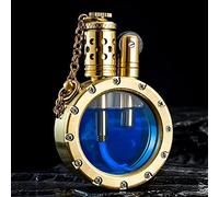 Vintage Antique Kerosene Lighter with Creative Transparent Bottle Design, Cool Steampunk Style, Grinding Wheel Ignition - Unique Birthday Gifts for Men (Gold)