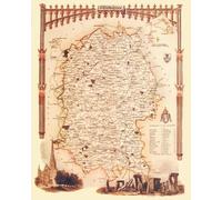 Vintage Antique Wiltshire County Map, Thomas Moule Wiltshire Map,