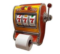 Vintage Arcade Style Coin-Operated Toilet Paper Holder - T-Shaped Slot Machine Design, Funny Tissue Storage for Kitchen & Bathroom