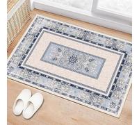 Vintage Area RugWashable NonSlip Indoor Outdoor Door Mat 60x90cm Oriental Style Carpet for Living Room Entrance Patio Hallway Garden Dirt Trapper Mat