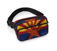 Vintage Arizona Flag Hiking Waist Packs Fanny Pack Adjustable Strap Waist Bag for Walking Running Travel