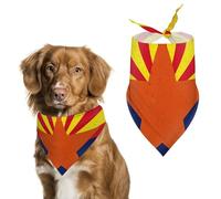 Vintage Arizona Flag Printed Dog Bandanas Adjustable Triangle Pet Scarf Washable Puppy Bibs Kerchief