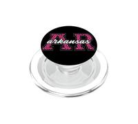 Vintage Arkansas Game-Day Leopard Print Fan Art PopSockets PopGrip for MagSafe