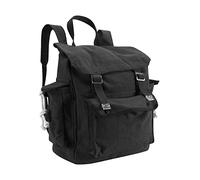 Vintage Army Style Work Tool Webbing Canvas Bag Daysack Backpack Rucksack Satchel (Black)