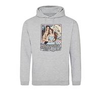 Vintage Art Bella Where the Hell Have You Been loca Unisex Grey Hoodie Size M