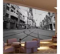 Vintage Art City Architecture Street 3D Wallpaper Easy Install Feature Office Living Room Sofa Bedroom TV Background Wall Decoration-150cm×105cm