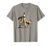 Vintage Art Deco Lady and Greyhound Dog Lover T-Shirt