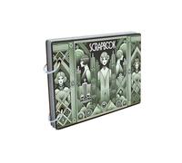 Vintage Art-Deco Scrapbook with Geometric Patterns and Elegant Wooden Cover (scrap-kf24-art-deco02ef)
