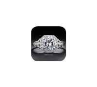 Vintage Art Deco Simulation Diamond Cubic Zirconia Band Ring for Women Round Promise Halo Promise Engagement Wedding Eternity Cocktail Party 925 Sterling Silver Anniversary Bridal Ring, size 7