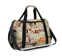 Vintage Art France Paris Poster Travel Duffel Bag for Girls Boys Women Men Weekend Overnight Bag Shoulder Tote Luggage Handbag for Travel Sports Gym