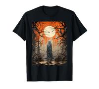 Vintage Art Men Women Scary Jack O'Lantern Halloween Ghost T-Shirt