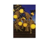 Vintage Art Nouveau Print The Lantern Bearers 1908 by Maxfield Parrish - Wall Art with Lantern-Carrying Figures Print Photo Art Painting Canvas Home Decorative Bedroom Modern Decors Unframe 20x30inch