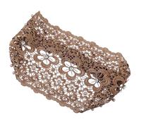 Vintage Artificial Pearl Lace Headband for Women's Hair, Khaki Plum Blossom | Adjustable Elastic Band, Hollow Mesh Detailing, Sparkly Styling Accent, Suitable for Bridal Photos, Christmas and Festive