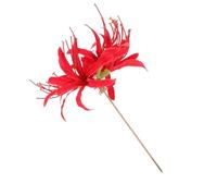 Vintage Asian Hair Pin - Red Spider Lily Flower Clip, Elegant Wedding Accessory, Classic Chinese Style Ornament for Women and Girls, Retro Flower Bride, Balls