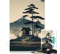 Vintage Asian Landscape Jigsaw Puzzle 1000 Piece Creative Skill Toy Clean Cut Sturdy Components Travel-friendly Brain Game Gift (38x26cm)