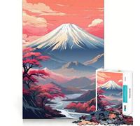 Vintage Asian Landscape Jigsaw Puzzles 1000 Mental Focus Game Precision Cut Smooth Edges Meaningful Connection Building Game (38x52cm)