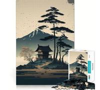 Vintage Asian Landscape Jigsaw Puzzles for Adults 1000 Think Boost Game Precise Interlock Structure Easy to Learn Family Enjoyment (50x75cm)