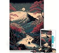 Vintage Asian Landscape Puzzle for Adults 1000 Pieces Memory Play Game Firm Fit Secure Assembly Meaningful Connection Building Game (38x52cm)