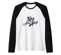 Vintage Athletic Sport Style New York Souvenir Raglan Baseball Tee