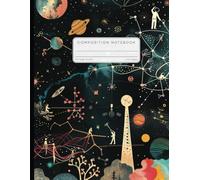Vintage Atomic Age Science Composition Notebook: 110 Page Blank Lined Workbook, College Ruled, US Letter 8.5" x 11"