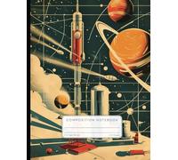 Vintage Atomic Age Science Composition Notebook: 110 Page Blank Lined Workbook, College Ruled, US Letter 8.5" x 11"