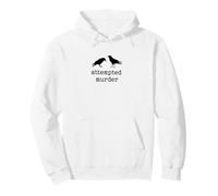 Vintage Attempted Murder Funny Crow Pun Cool-Looking Bird Ar Pullover Hoodie