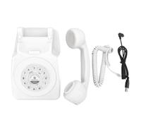 Vintage Audio Guest Book Phone Retro Stylish Design Clear Sound Recording Device for Wedding Birthday Party Events with 8GB Memory Card and 1200mAh Battery (White)