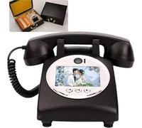 Vintage Audio Guest Book with Lens Recording - 1080p Video Audio for Weddings & Parties, Custom Messages, Retro 1960's Style