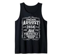 Vintage August 1954 71 Years Old Retro 71st Birthday Men Dad Tank Top