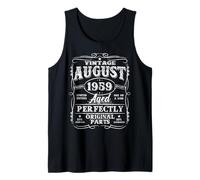 Vintage August 1959 66 Years Old Retro 66th Birthday Men Dad Tank Top