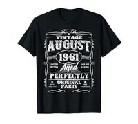 Vintage August 1961 64 Years Old Retro 64th Birthday Men Dad T-Shirt