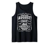 Vintage August 1967 58 Years Old Retro 58th Birthday Men Dad Tank Top