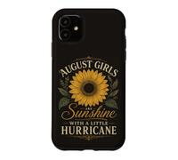Vintage August Birthday Sunflower Sunshine Hurricane Case for iPhone 11