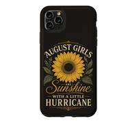 Vintage August Birthday Sunflower Sunshine Hurricane Case for iPhone 11 Pro Max