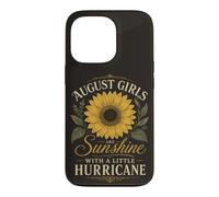 Vintage August Birthday Sunflower Sunshine Hurricane Case for iPhone 13 Pro
