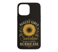 Vintage August Birthday Sunflower Sunshine Hurricane Case for iPhone 13 Pro Max