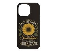 Vintage August Birthday Sunflower Sunshine Hurricane Case for iPhone 14 Pro Max