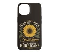 Vintage August Birthday Sunflower Sunshine Hurricane Case for iPhone 15