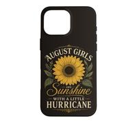 Vintage August Birthday Sunflower Sunshine Hurricane Case for iPhone 16 Pro Max