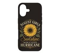 Vintage August Birthday Sunflower Sunshine Hurricane Case for iPhone 17